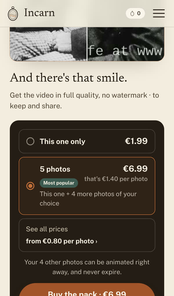 The HD version: €1.99 for this photo, or a pack.